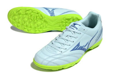 Men's Mizuno Morelia Neo 4 TF Artificial Turf Low-Tops Football Shoes - Jade/Blue/Yellow