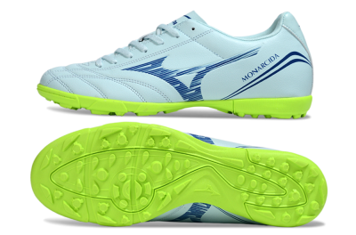 Men's Mizuno Morelia Neo 4 TF Artificial Turf Low-Tops Football Shoes - Jade/Blue/Yellow