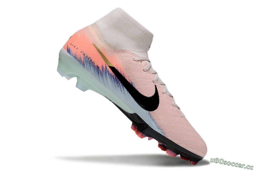 Unisex Nike Air Zoom Mercurial Superfly 10 Elite FG Firm Ground High-Tops Football Boots - Pink/Black/Jade 4