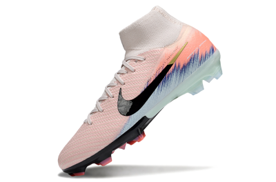 Unisex Nike Air Zoom Mercurial Superfly 10 Elite FG Firm Ground High-Tops Football Boots - Pink/Black/Jade