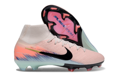 Unisex Nike Air Zoom Mercurial Superfly 10 Elite FG Firm Ground High-Tops Football Boots - Pink/Black/Jade
