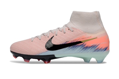 Unisex Nike Air Zoom Mercurial Superfly 10 Elite FG Firm Ground High-Tops Football Boots - Pink/Black/Jade
