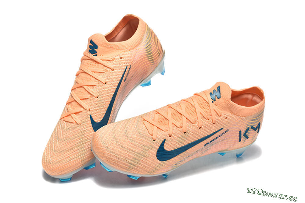 Men's Nike Air Zoom Mercurial Vapor 16 Elite FG Firm Ground Low-Tops Football Boots - Pink/Blue/Yellow 6