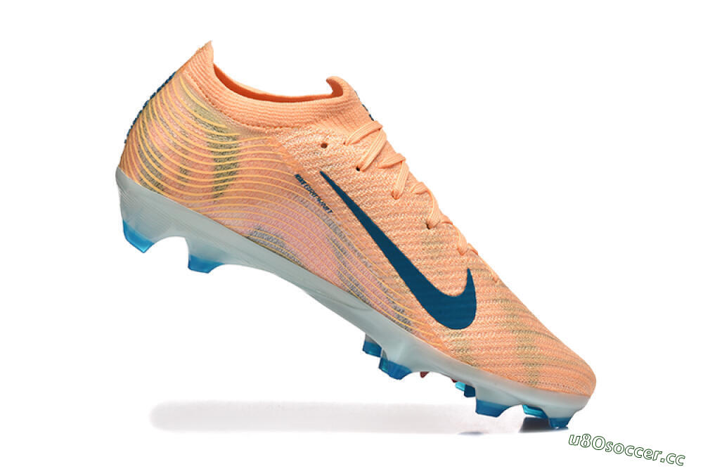 Men's Nike Air Zoom Mercurial Vapor 16 Elite FG Firm Ground Low-Tops Football Boots - Pink/Blue/Yellow 7