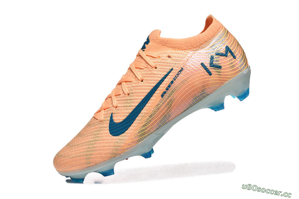 Men's Nike Air Zoom Mercurial Vapor 16 Elite FG Firm Ground Low-Tops Football Boots - Pink/Blue/Yellow 8
