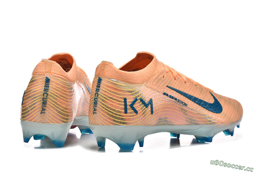 Men's Nike Air Zoom Mercurial Vapor 16 Elite FG Firm Ground Low-Tops Football Boots - Pink/Blue/Yellow 9