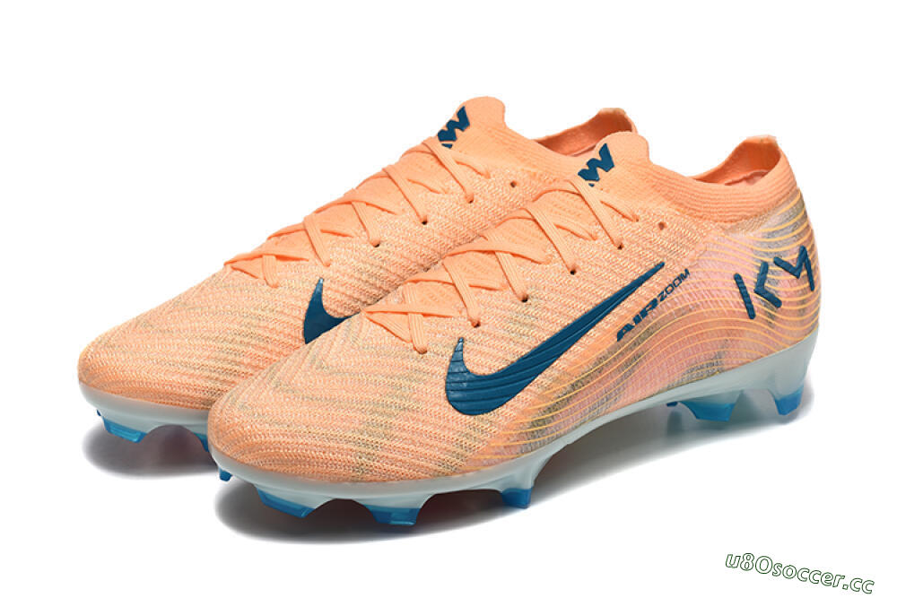 Men's Nike Air Zoom Mercurial Vapor 16 Elite FG Firm Ground Low-Tops Football Boots - Pink/Blue/Yellow 5