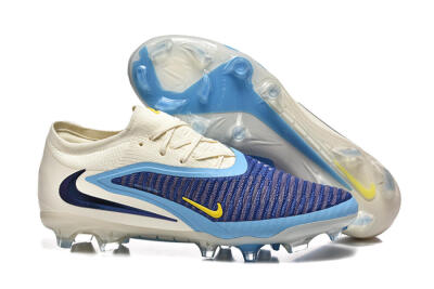Men's Nike Phantom 6 Elite Low FG Firm Ground Low-Tops Football Boots - Blue/White/Black