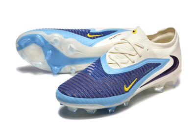 Men's Nike Phantom 6 Elite Low FG Firm Ground Low-Tops Football Boots - Blue/White/Black
