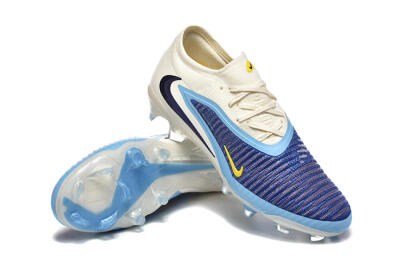 Men's Nike Phantom 6 Elite Low FG Firm Ground Low-Tops Football Boots - Blue/White/Black