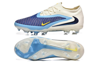 Men's Nike Phantom 6 Elite Low FG Firm Ground Low-Tops Football Boots - Blue/White/Black