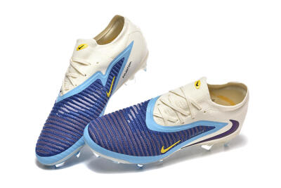 Men's Nike Phantom 6 Elite Low FG Firm Ground Low-Tops Football Boots - Blue/White/Black