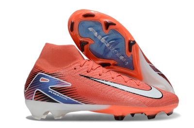 Unisex Nike Air Zoom Mercurial Superfly 10 Elite FG Firm Ground High-Tops Football Boots - Red/White/Blue
