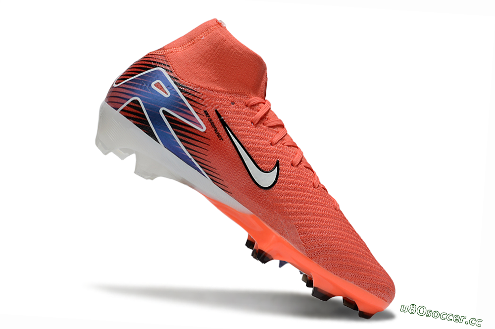 Unisex Nike Air Zoom Mercurial Superfly 10 Elite FG Firm Ground High-Tops Football Boots - Red/White/Blue 4