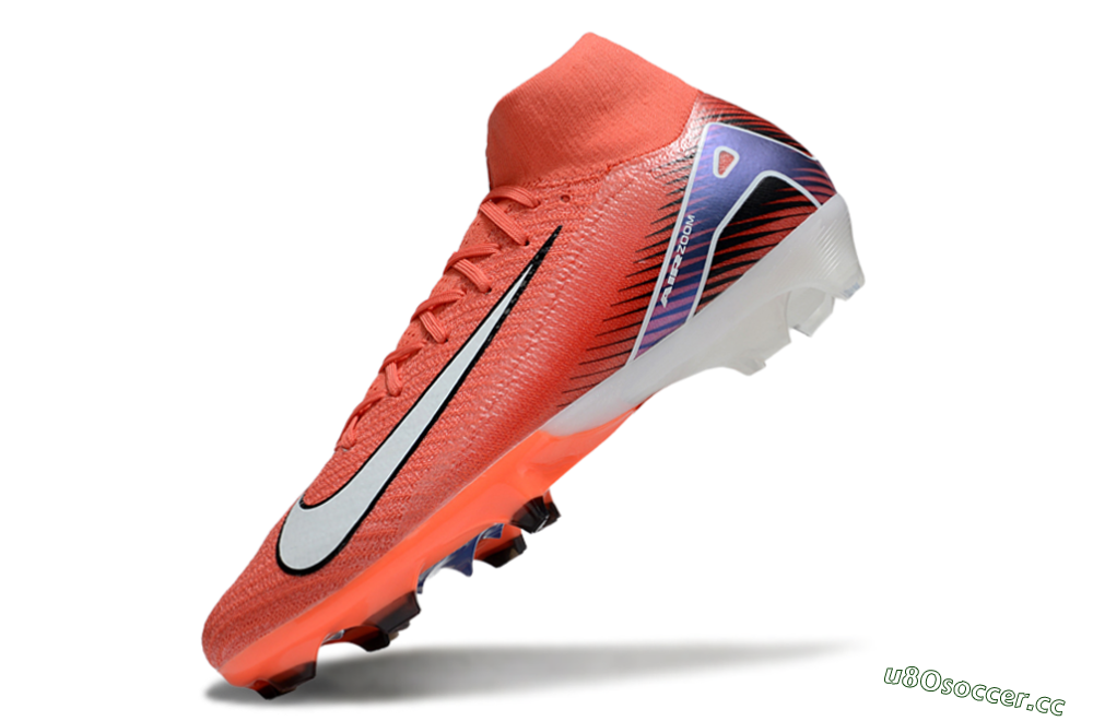 Unisex Nike Air Zoom Mercurial Superfly 10 Elite FG Firm Ground High-Tops Football Boots - Red/White/Blue 5