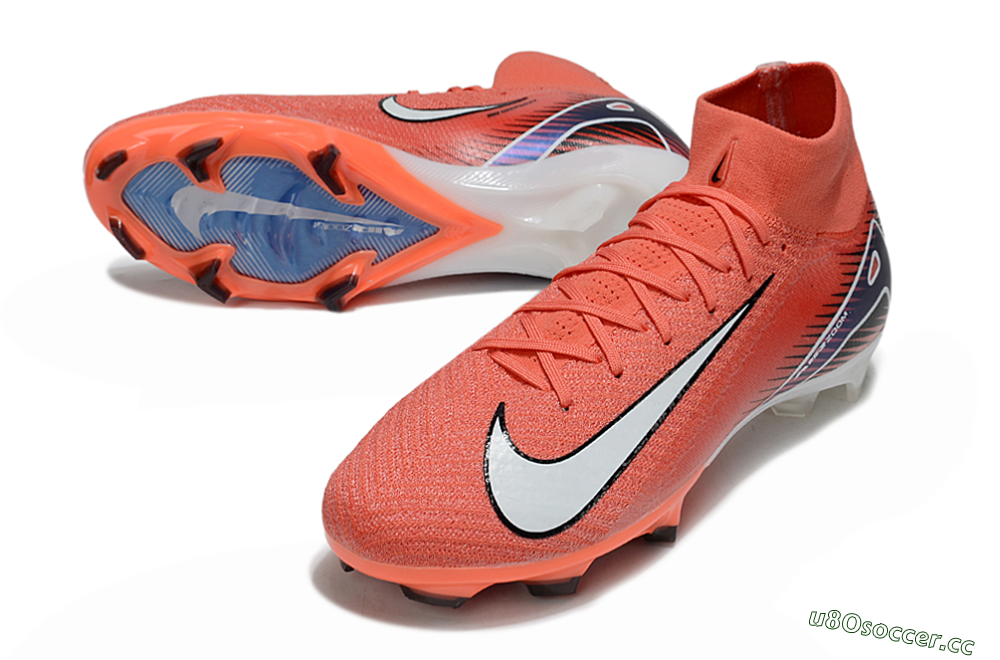 Unisex Nike Air Zoom Mercurial Superfly 10 Elite FG Firm Ground High-Tops Football Boots - Red/White/Blue 3