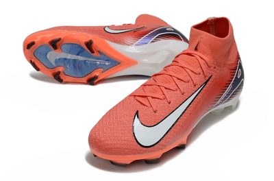 Unisex Nike Air Zoom Mercurial Superfly 10 Elite FG Firm Ground High-Tops Football Boots - Red/White/Blue