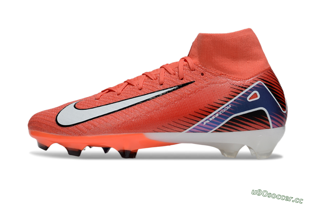 Unisex Nike Air Zoom Mercurial Superfly 10 Elite FG Firm Ground High-Tops Football Boots - Red/White/Blue 0