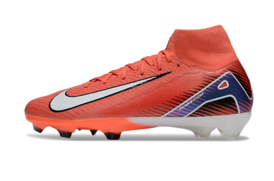 Unisex Nike Air Zoom Mercurial Superfly 10 Elite FG Firm Ground High-Tops Football Boots - Red/White/Blue