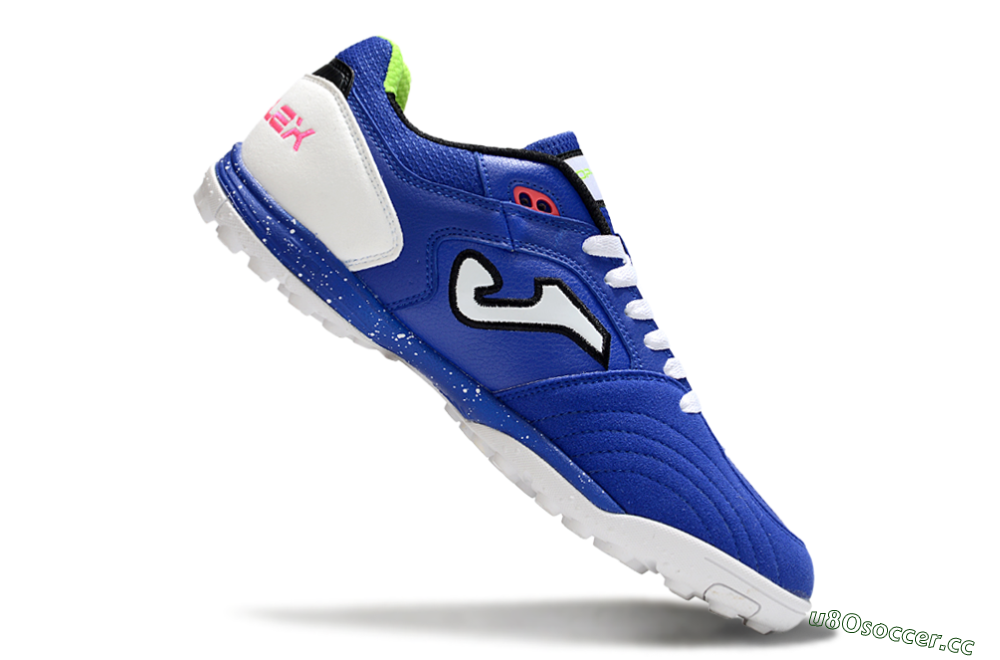 Men's Joma Top Flex TF Artificial Turf Low-Tops Football Shoes - Blue/Silver/Black 4