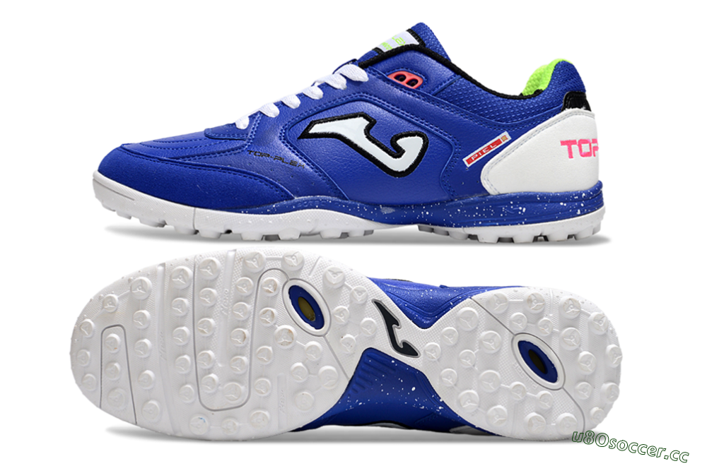 Men's Joma Top Flex TF Artificial Turf Low-Tops Football Shoes - Blue/Silver/Black 1