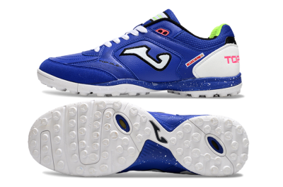 Men's Joma Top Flex TF Artificial Turf Low-Tops Football Shoes - Blue/Silver/Black