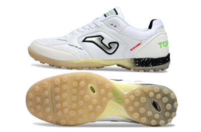 Men's Joma Top Flex TF Artificial Turf Low-Tops Football Shoes - White/Silver/Black