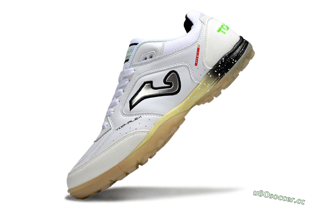 Men's Joma Top Flex TF Artificial Turf Low-Tops Football Shoes - White/Silver/Black 5