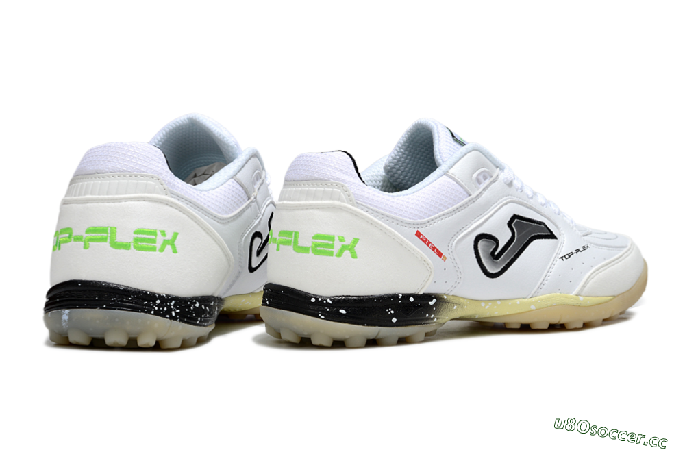 Men's Joma Top Flex TF Artificial Turf Low-Tops Football Shoes - White/Silver/Black 6