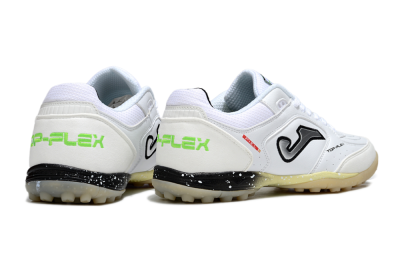 Men's Joma Top Flex TF Artificial Turf Low-Tops Football Shoes - White/Silver/Black