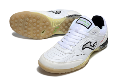 Men's Joma Top Flex TF Artificial Turf Low-Tops Football Shoes - White/Silver/Black