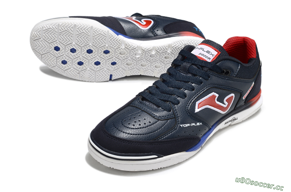 Men's Joma Top Flex IC Indoor & Futsal Low-Tops Football Shoes - Blue/White/Red 3