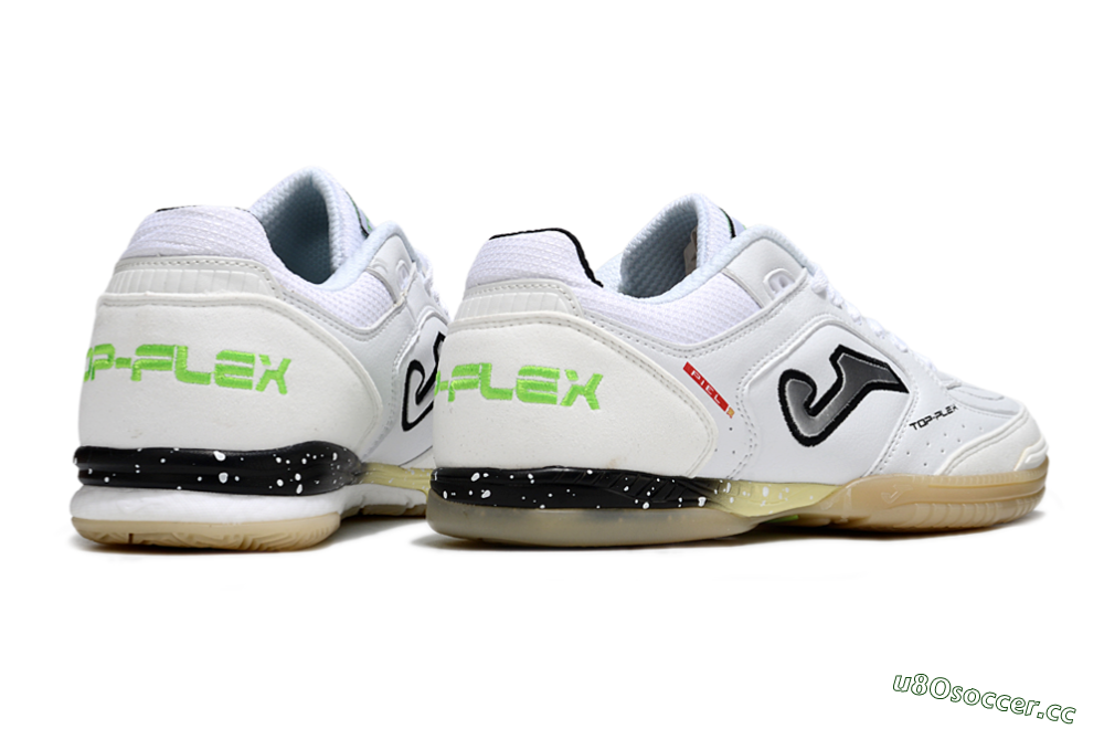 Men's Joma Top Flex IC Indoor & Futsal Low-Tops Football Shoes - White/Silver/Black 6