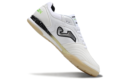 Men's Joma Top Flex IC Indoor & Futsal Low-Tops Football Shoes - White/Silver/Black