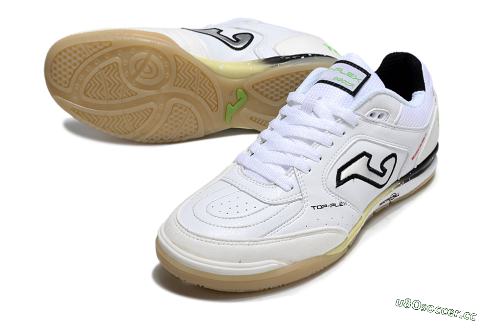 Men's Joma Top Flex IC Indoor & Futsal Low-Tops Football Shoes - White/Silver/Black 3