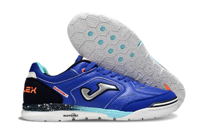 Men's Joma Top Flex IC Indoor & Futsal Low-Tops Football Shoes - Blue/Silver/Black