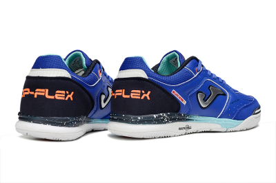 Men's Joma Top Flex IC Indoor & Futsal Low-Tops Football Shoes - Blue/Silver/Black