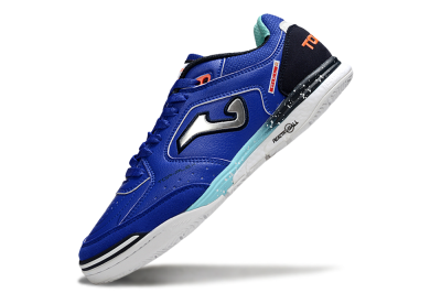 Men's Joma Top Flex IC Indoor & Futsal Low-Tops Football Shoes - Blue/Silver/Black