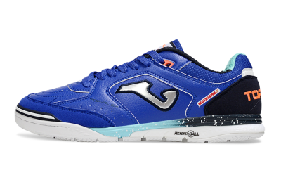 Men's Joma Top Flex IC Indoor & Futsal Low-Tops Football Shoes - Blue/Silver/Black
