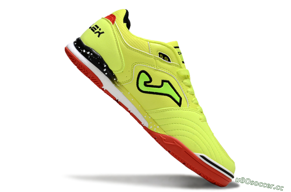 Men's Joma Top Flex IC Indoor & Futsal Low-Tops Football Shoes - Yellow/Black/Red 4