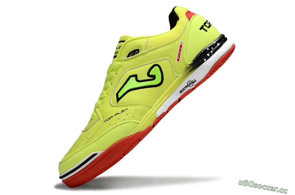 Men's Joma Top Flex IC Indoor & Futsal Low-Tops Football Shoes - Yellow/Black/Red 5