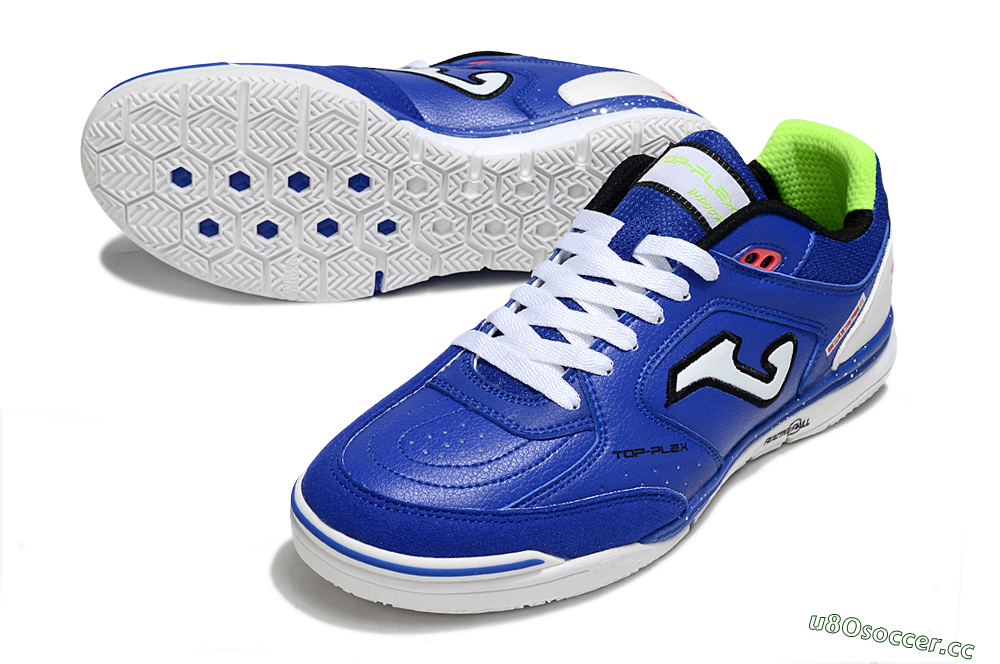 Men's Joma Top Flex IC Indoor & Futsal Low-Tops Football Shoes - Blue/White/Red 3