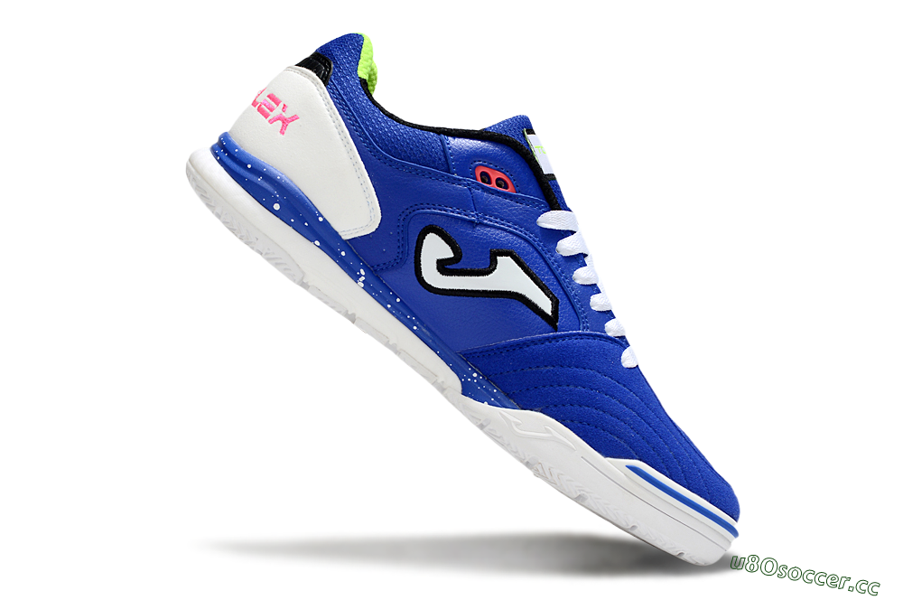 Men's Joma Top Flex IC Indoor & Futsal Low-Tops Football Shoes - Blue/White/Red 4