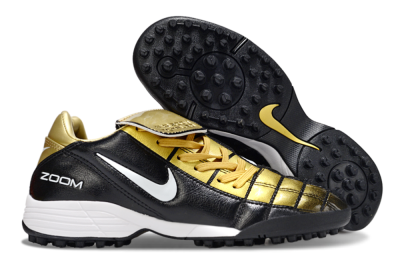 Men's Nike Air Zoom Total 90 III TF Artificial Turf Low-Tops Football Shoes - Black/Gold/White
