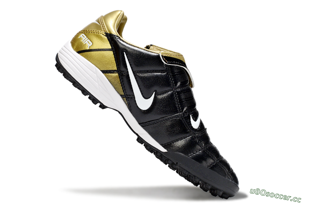 Men's Nike Air Zoom Total 90 III TF Artificial Turf Low-Tops Football Shoes - Black/Gold/White 4