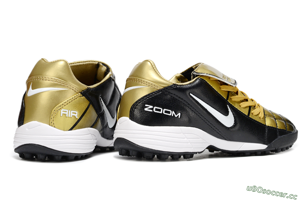 Men's Nike Air Zoom Total 90 III TF Artificial Turf Low-Tops Football Shoes - Black/Gold/White 6