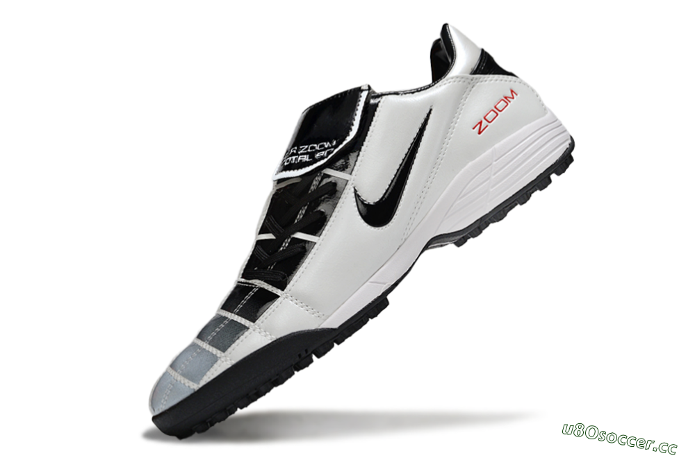 Men's Nike Air Zoom Total 90 III TF Artificial Turf Low-Tops Football Shoes - White/Black/Red 5