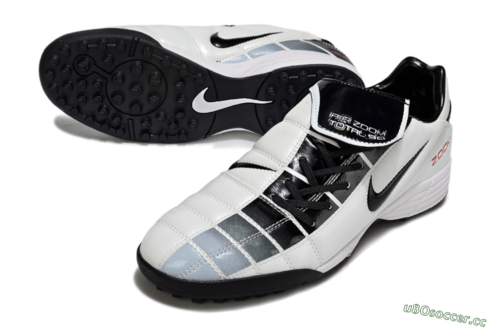 Men's Nike Air Zoom Total 90 III TF Artificial Turf Low-Tops Football Shoes - White/Black/Red 3