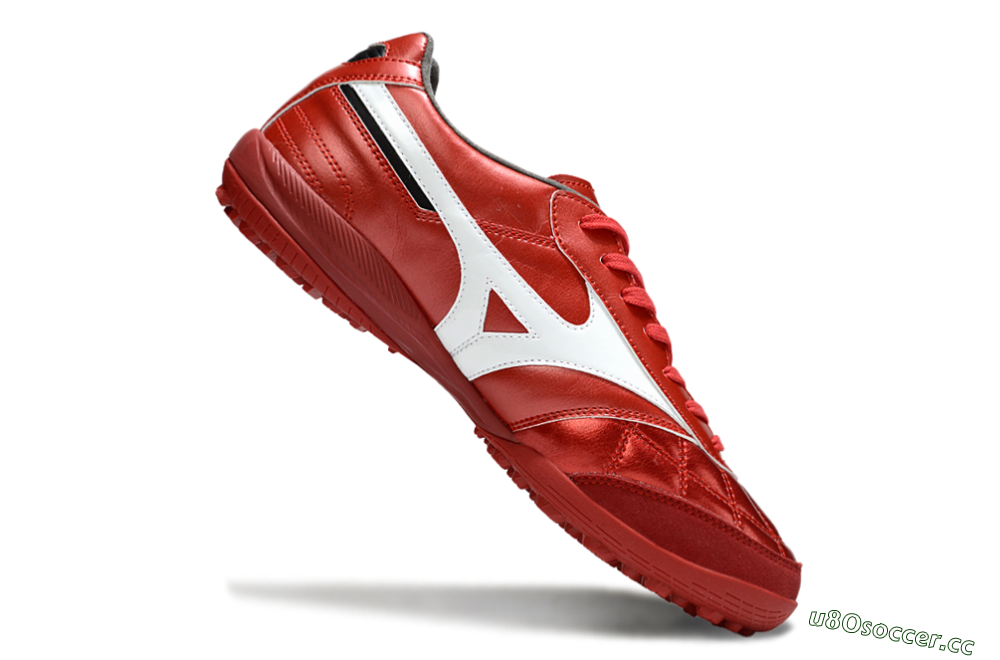 Men's Mizuno Morelia Neo 4 TF Artificial Turf Low-Tops Football Shoes - Red/White/Black 4