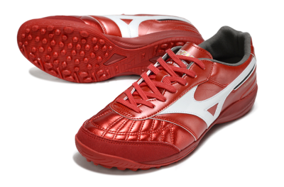 Men's Mizuno Morelia Neo 4 TF Artificial Turf Low-Tops Football Shoes - Red/White/Black